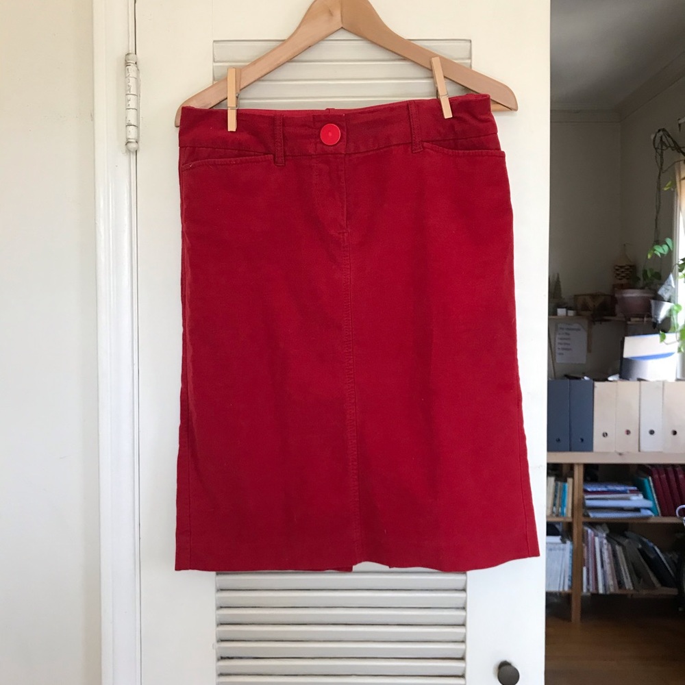 Cherry Red AX skirt - pockets!